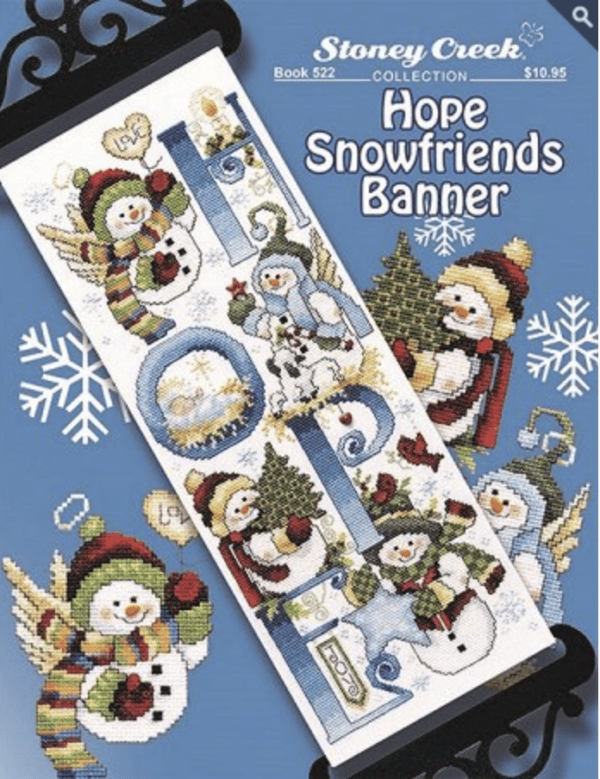 Stoney Creek Book Book 522 Hope Snowfriends Banner Cross Stitch Chart Hard Copy