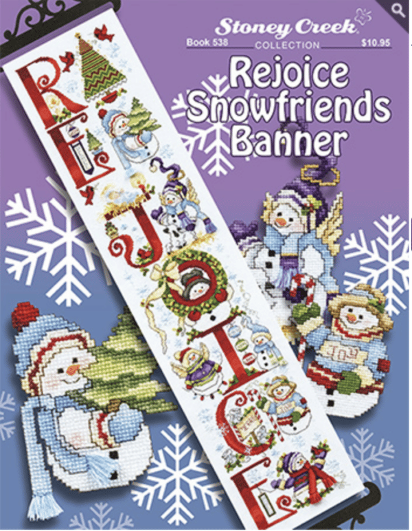 Stoney Creek Book 538 Rejoice Snowfriends Banner Cross Stitch Chart Hard Copy