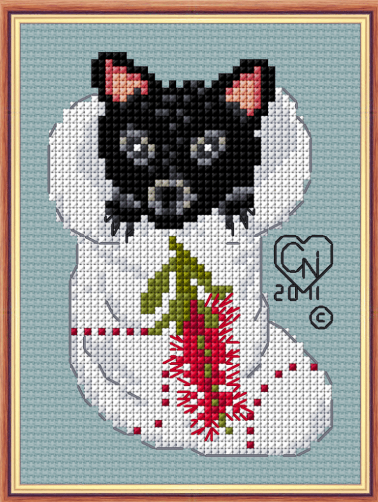 Tasmanian Devil in Sock JK's Cross Stitch Supplies