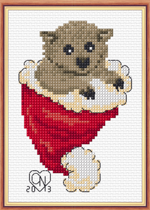 Wombat in Santa Hat