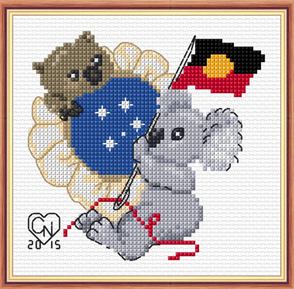 Stitching for Australia Day JK's Cross Stitch Supplies