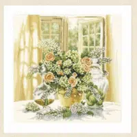 Sunny Morning Counted Cross Stitch Kit, Cotton, Multi-Colour, 40 x 40 x 0.3 cm