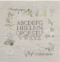DMC - Cross Stitch Kit - Botanic ABC 38 x 38cm