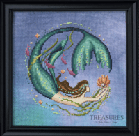 Bella Filipina Designs Treasures Blue Lagoon Mermaid TR006 Cross Stitch Chart Hard Copy