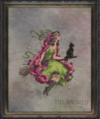 Bella Filipina Designs Treasures TR009 Sorceress Ashaenvale Cross Stitch Chart Hard Copy