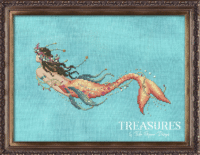 Bella Filipina Designs Treasures Mermaid Coraline TR0001 Cross Stitch Chart Hard Copy