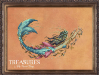 Bella Filipina Designs Treasures Mermaid Kelpie TR002 Cross Stitch Chart Hard Copy