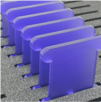 Purple Frost 3mm Acrylic Bobbins SET OF 24