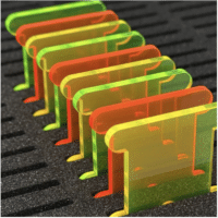 Fluorescent Acrylic Bobbins – Use as place markers or standard bobbins 24 bobbins