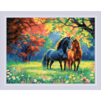Riolis 2330 Autumn Morning Cross Stitch Kit with Aida fabric