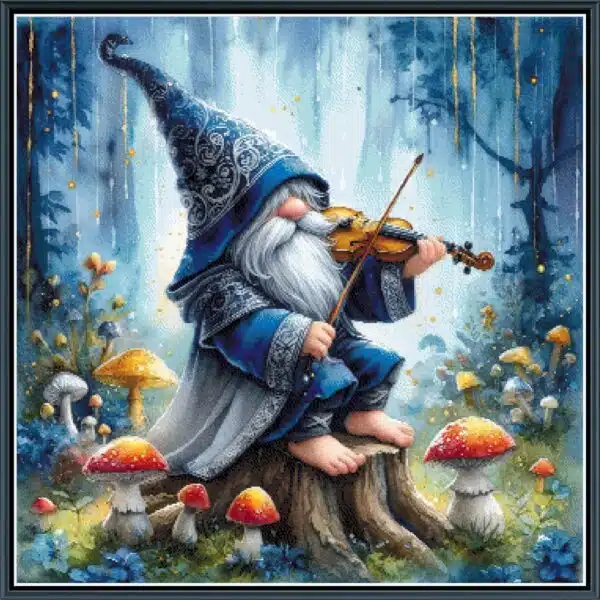 Watercolor Gnome 2 Wattobiz Cross Stitch Chart PDF