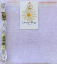 Whoopsie Daisy Designs by Daisy Chain Stitchery Whisper Lilac 28 count