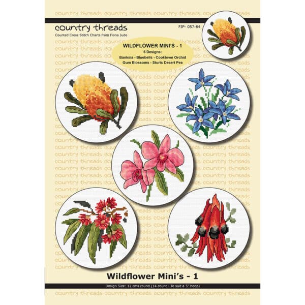 Country Threads Wildflower Mini’s-1  FJP-057-64 Hard Copy