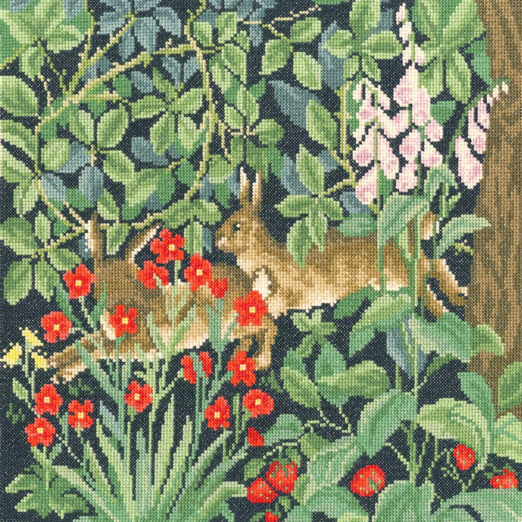 Bothy Threads XAC16 Greenery Hares Cross Stitch Kit JK's Cross Stitch
