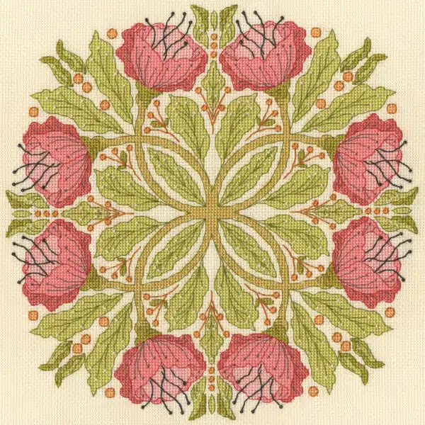 Bothy Threads XBUF1 Celtic Poppies Cross Stitch Kit
