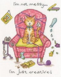 Bothy Threads XCD2 Crafty Cat Cross Stitch Kit