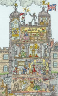 Bothy Threads XCT47 Cut Thru' Tower Of London Cross Stitch Kit