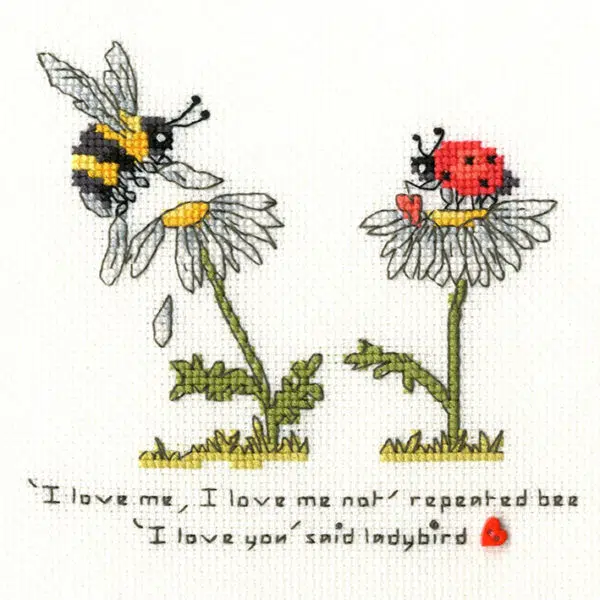 Bothy Threads XETE5 Love Me, Love Me Not Cross Stitch Kit