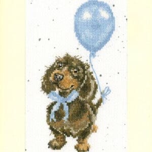 Bothy Threads Welcome Little Sausage XGC33 Cross Stitch Card Kit