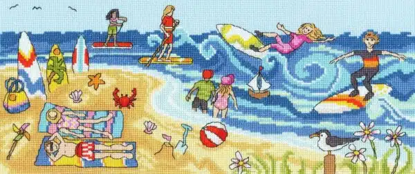 Bothy Threads XJR42 Seaside Fun Cross Stitch Kit