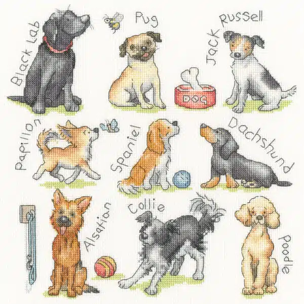 Bothy Threads XKG16 Woof Cross Stitch Kit