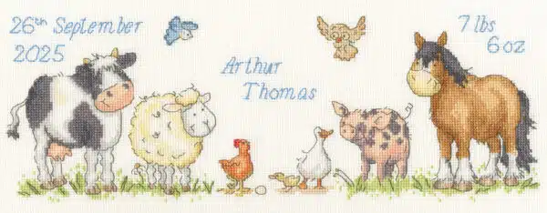 Bothy Threads XKG20 Farmyard Welcome Cross Stitch Kit