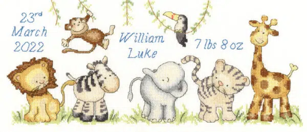 Bothy Threads XKG5 Jungle Welcome Cross Stitch Kit