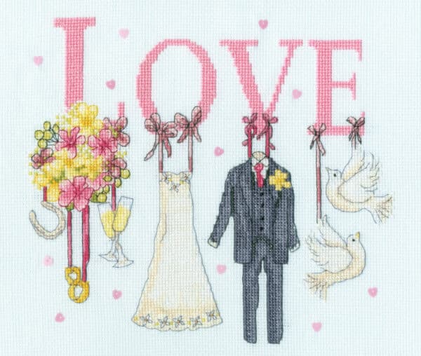 Bothy Threads XKTB16 It Must Be Love Cross Stitch Kit