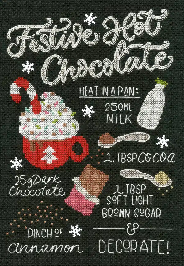Bothy Threads XLJ1 Festive Hot Chocolate Cross Stitch Kit