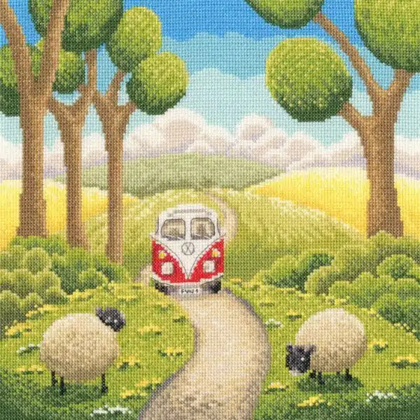 Bothy Threads XLP2 Road Trip Cross Stitch Kit