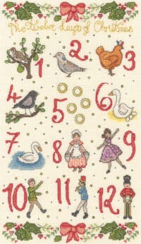 Bothy Threads XLU2 Five Gold Rings Cross Stitch Kit (Copy)