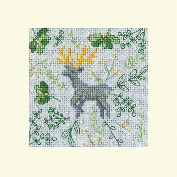 Bothy Threads XMAS62 Scandi Deer Cross Stitch Kit