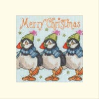 Bothy Threads XMAS96 Huffin' Puffin Christmas Cross Stitch Kit