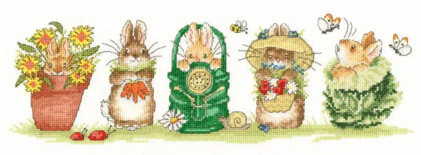Bothy Threads XMS35 Garden Helpers Cross Stitch Kit