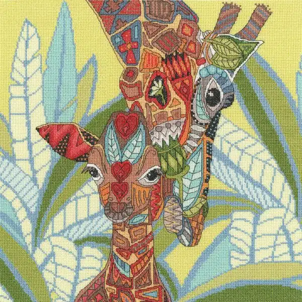 Bothy Threads XSTU8 Jewelled Giraffe Cross Stitch Kit