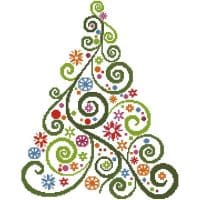 Artecy Cross Stitch Abstract Christmas Tree 12294 Cross Stitch Chart Hard Copy