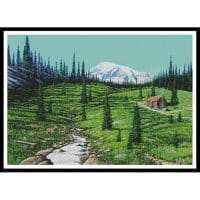 Artecy Cross Stitch Alpine Meadow Cabin 13923 MB Cross Stitch Chart Hard Copy