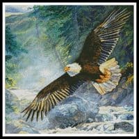 Artecy Cross Stitch American Majesty Crop 13447 BW Cross Stitch Chart Hard Copy