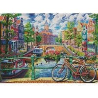 Artecy Cross Stitch Amsterdam Canal Large 14603 MGL Cross Stitch Chart Hard Copy