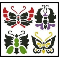 Artecy Cross Stitch Asian Butterfly Set 11564 JP Cross Stitch Chart Hard Copy