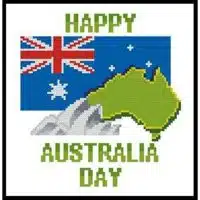 Artecy Cross Stitch Australia Day Mini 10959 Cross Stitch Chart Hard Copy