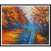 Artecy Cross Stitch Autumn Landscape Painting 13729 Cross Stitch Chart Hard Copy