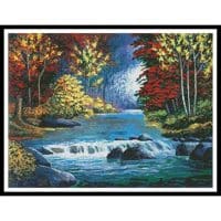 Artecy Cross Stitch Autumn River 10742 Cross Stitch Chart Hard Copy