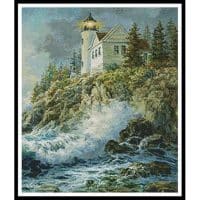 Artecy Cross Stitch Bass Harbor Lighthouse Crop 13408 ARTL Cross Stitch Chart Hard Copy