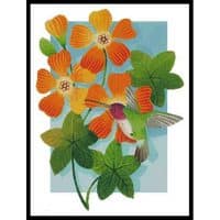 Artecy Cross Stitch Beija Flor Orange 11804 PFLD Cross Stitch Chart Hard Copy