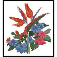 Artecy Cross Stitch Bird of Paradise Bouquet Mini 11706 Cross Stitch Chart Hard Copy