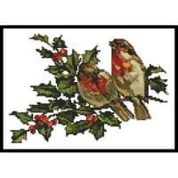 Artecy Cross Stitch Birds and Holly 12725 Cross Stitch Chart Hard Copy