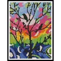 Artecy Cross Stitch Birds in Tree Mini 14084 Cross Stitch Chart Hard Copy