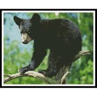 Artecy Cross Stitch Black Bear Cub 10790 Cross Stitch Chart Hard Copy