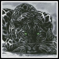 Artecy Cross Stitch Black Leopard 12471 Cross Stitch Chart Hard Copy